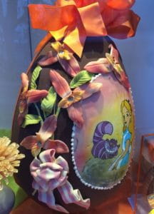 Chocolat artisanal décoré pour Pâques.