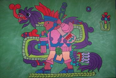 Le dieu de l'abondance aztèque, qui a donné le chocolat aux hommes..