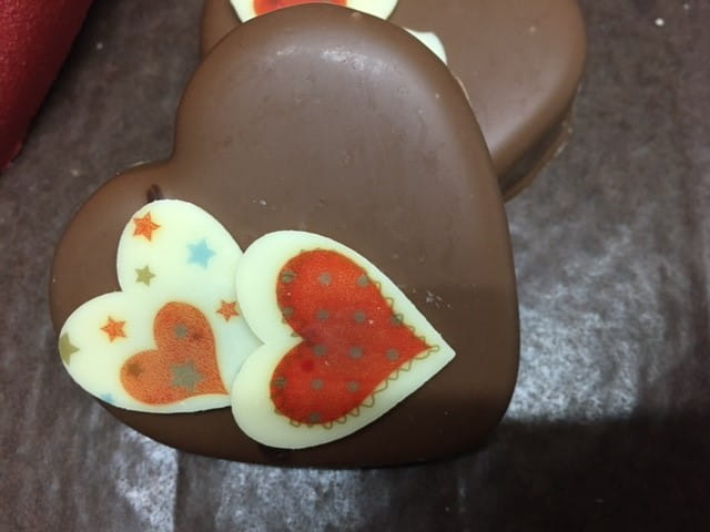 Cœur de chocolat pour la saint-Valentin.